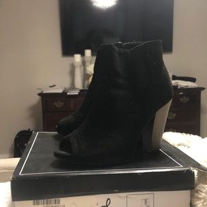 Peep toe booties